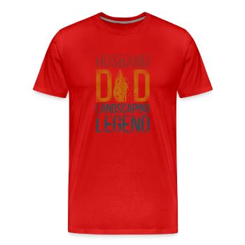 Paysagiste Aménagement Paysager - T-shirt bio Premium Homme - rouge - Devant - Damien (186cm)