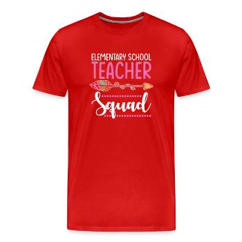 Grundschullehrerin Gruppe - Männer Premium Bio T-Shirt - Rot - Vorne - Damien (186cm)