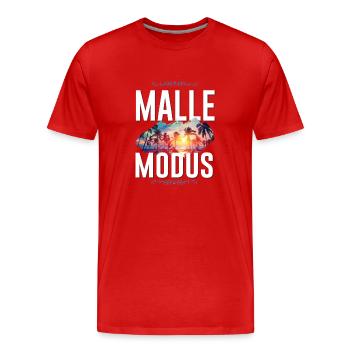 Malle Mode - Men's Premium Organic T-Shirt - red - Front - Damien (186cm)