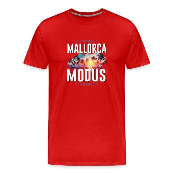 Mode Majorque - T-shirt bio Premium Homme - rouge - Devant - Damien (186cm)