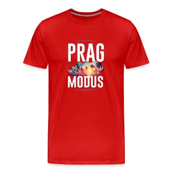 Prague Mode - Men's Premium Organic T-Shirt - red - Front - Damien (186cm)