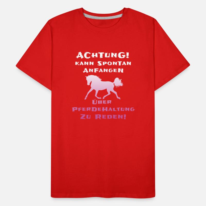 Pferdebesitzer Lustiger Spruch Männer Premium Bio T-Shirt