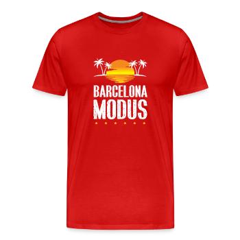 Mode Barcelone - T-shirt bio Premium Homme - rouge - Devant - Damien (186cm)