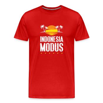 Indonesia Mode - Men's Premium Organic T-Shirt - red - Front - Damien (186cm)
