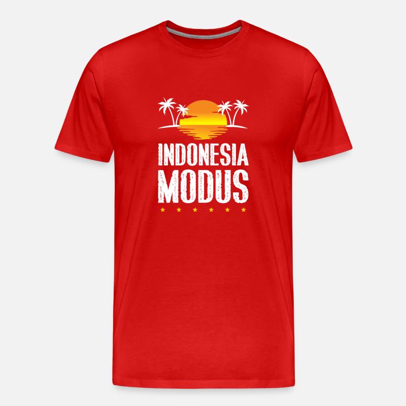 Indonesia Modus - Männer Premium Bio T-Shirt - Rot