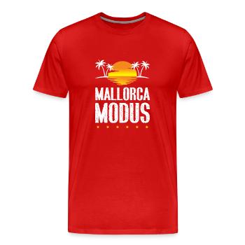 Mode Majorque - T-shirt bio Premium Homme - rouge - Devant - Damien (186cm)