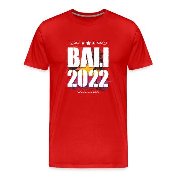 Bali 2022 - Men's Premium Organic T-Shirt - red - Front - Damien (186cm)