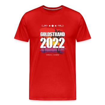 Sables d’Or 2022 - T-shirt bio Premium Homme - rouge - Devant - Damien (186cm)