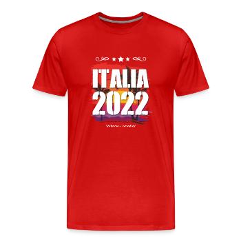 Italia 2022 - Men's Premium Organic T-Shirt - red - Front - Damien (186cm)