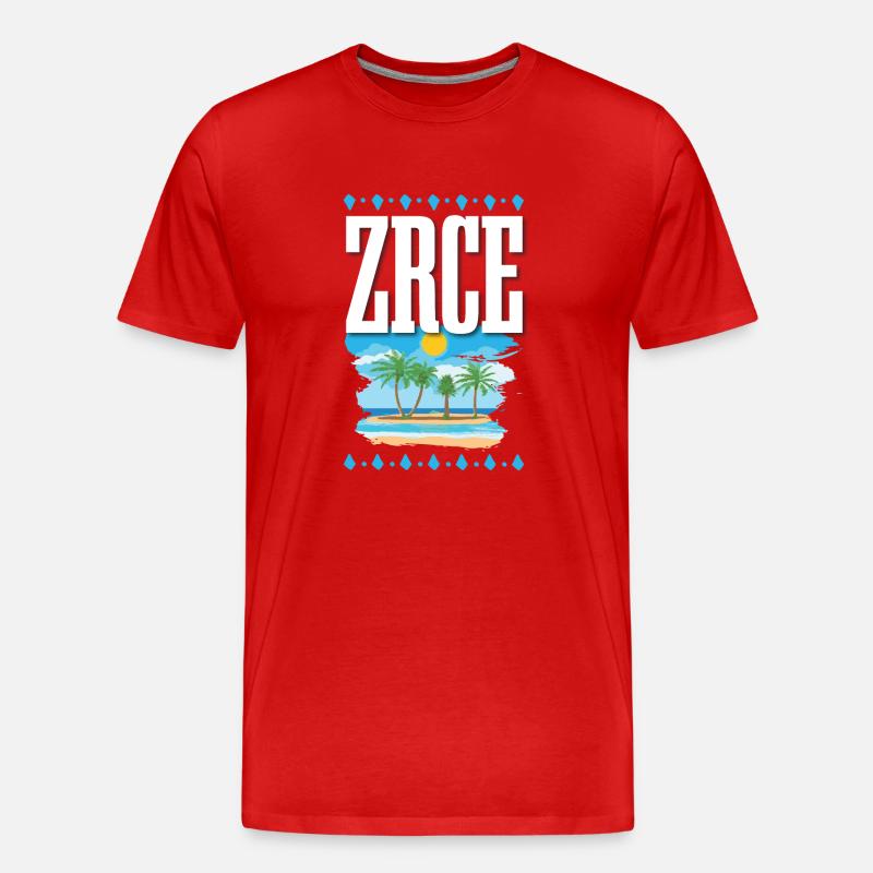 Zrce - Männer Premium Bio T-Shirt - Rot