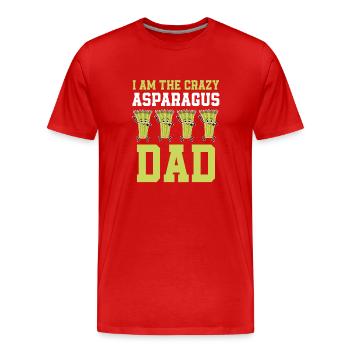 Spargel Papa - Männer Premium Bio T-Shirt - Rot - Vorne - Damien (186cm)