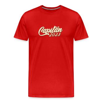 el Capitán seit 2023 Sportbootführerschein SBF - Männer Premium Bio T-Shirt - Rot - Vorne - Damien (186cm)