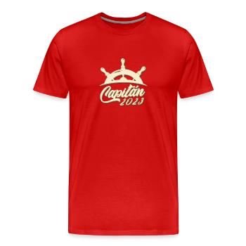 el Capitán seit 2023 Sportbootführerschein SBF - Männer Premium Bio T-Shirt - Rot - Vorne - Damien (186cm)