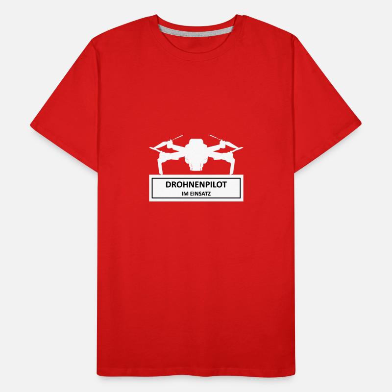 Drone pilot in action Funny design hobby Men's Premium Organic T-Shirt