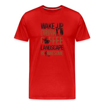 Landscaper Landscaping Landscape - Men's Premium Organic T-Shirt - red - Front - Damien (186cm)