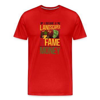 Landscaper Landscaping Landscape - Men's Premium Organic T-Shirt - red - Front - Damien (186cm)