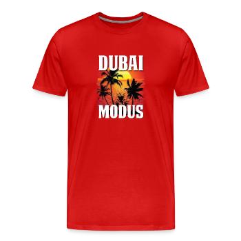 Mode Dubaï - T-shirt bio Premium Homme - rouge - Devant - Damien (186cm)