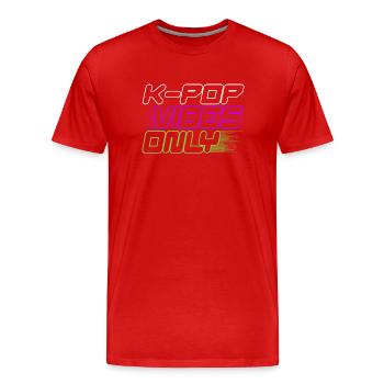 K-Pop Vibes Seulement la musique pop coréenne K-Pop Amateur - T-shirt bio Premium Homme - rouge - Devant - Damien (186cm)
