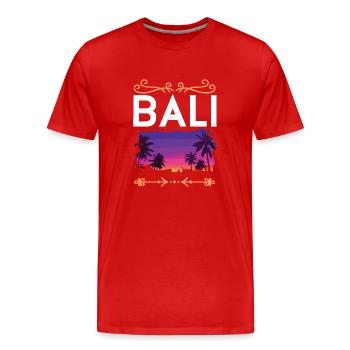 Bali - Männer Premium Bio T-Shirt - Rot - Vorne - Damien (186cm)