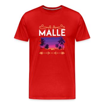 Malle - Men's Premium Organic T-Shirt - red - Front - Damien (186cm)