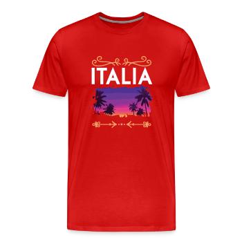 Italia - Männer Premium Bio T-Shirt - Rot - Vorne - Damien (186cm)