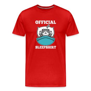 Chemise de sommeil officielle chat - T-shirt bio Premium Homme - rouge - Devant - Damien (186cm)