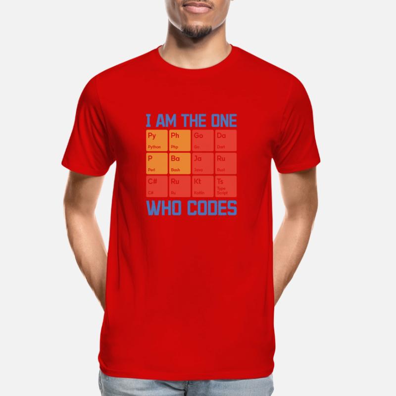 I Am The One Who Codes Programming Programmer Nerd Männer Premium Bio T-Shirt