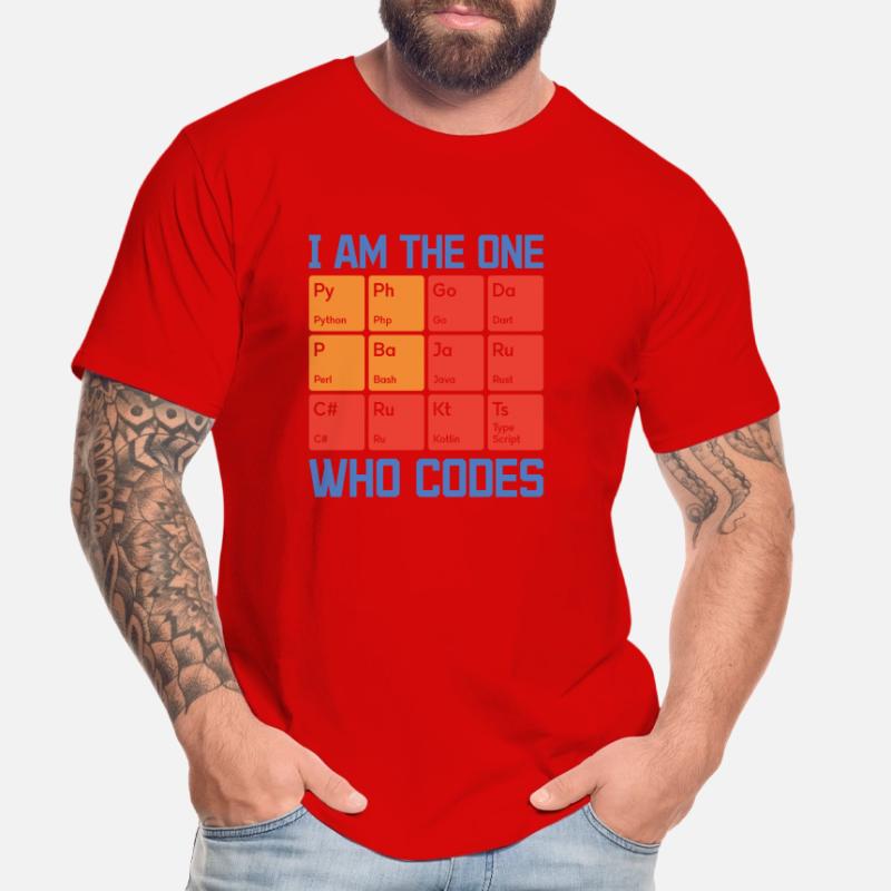I Am The One Who Codes Programming Programmer Nerd Männer Premium Bio T-Shirt