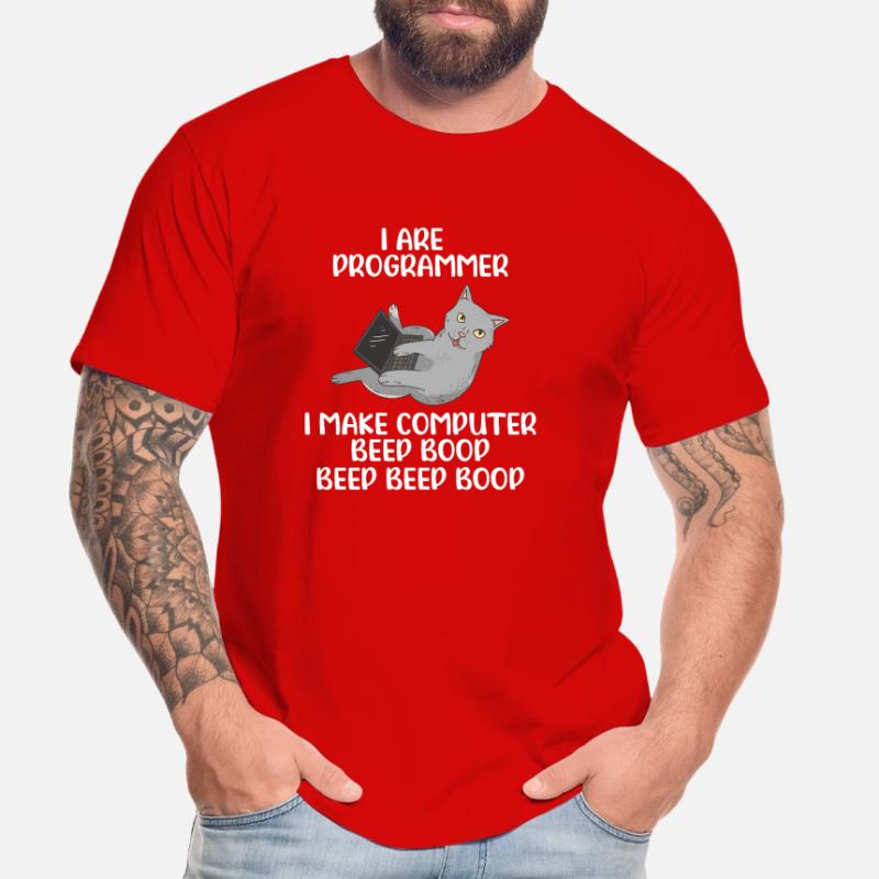 I Are Programmer I Make Computer Beep Bop Coder So Männer Premium Bio T-Shirt
