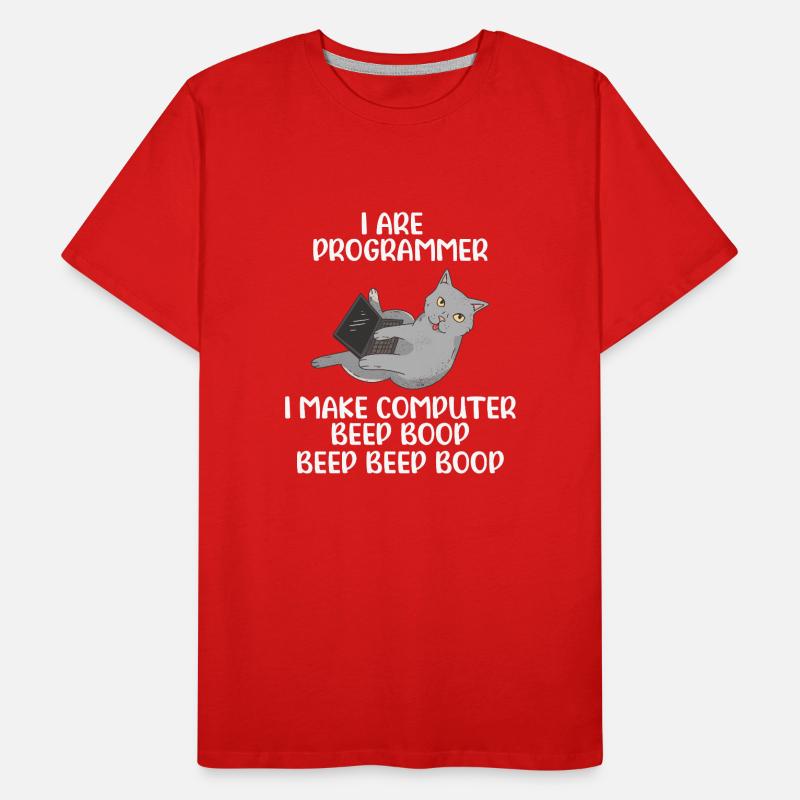 I Are Programmer I Make Computer Beep Bop Coder So Männer Premium Bio T-Shirt