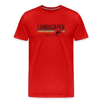 Landscaper Landscaping Landscape - Men's Premium Organic T-Shirt - red - Front - Damien (186cm)