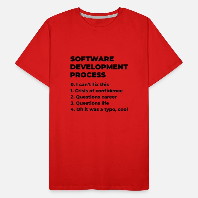 Software Development Process Programmer Coder Nerd Männer Premium Bio T-Shirt