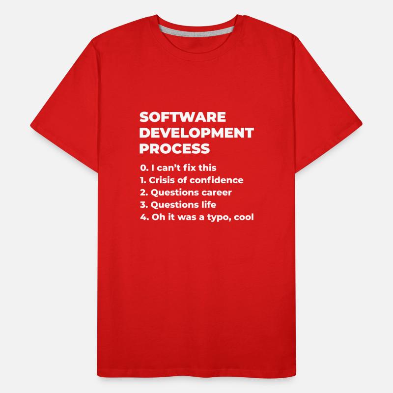 Software Development Process Programmer Coder Nerd Männer Premium Bio T-Shirt