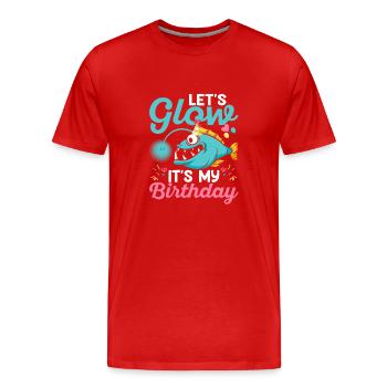 Let's Glow Scientist Marine Biology - Men's Premium Organic T-Shirt - red - Front - Damien (186cm)