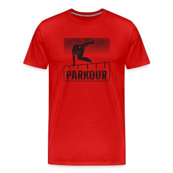 Parkour Free Running Traceur - Männer Premium Bio T-Shirt - Rot - Vorne - Damien (186cm)