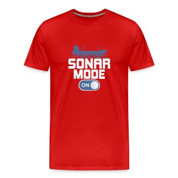 Sonar Mode On Scientist Marine Biology - Men's Premium Organic T-Shirt - red - Front - Damien (186cm)