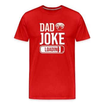 Papa Blague Papa Blague Père Blagues - T-shirt bio Premium Homme - rouge - Devant - Damien (186cm)