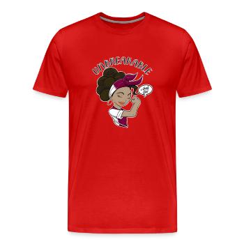 Arab Girl Unbreakable I Arab Heritage I Qatar Flag - Männer Premium Bio T-Shirt - Rot - Vorne - Damien (186cm)