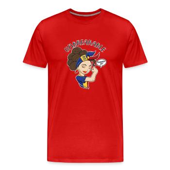 Romanian Girl Unbreakable I Romanian Heritage I - Men's Premium Organic T-Shirt - red - Front - Damien (186cm)
