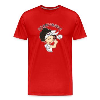 Fille sud-coréenne Incassable I Héritage Sud - T-shirt bio Premium Homme - rouge - Devant - Damien (186cm)