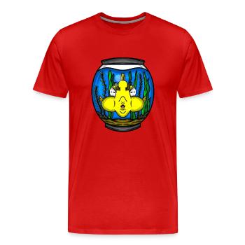 Aquarium Gift Aquarist Fish Keeping Lover - Men's Premium Organic T-Shirt - red - Front - Damien (186cm)