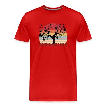 Shirt Rheinhessen - Mainz -T-Shirt Rheinhessen - Männer Premium Bio T-Shirt - Rot - Vorne - Damien (186cm)
