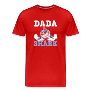 Dada Hai-Liebhaber Meeresbiologie Meer Vatertag - Männer Premium Bio T-Shirt - Rot - Vorne - Damien (186cm)