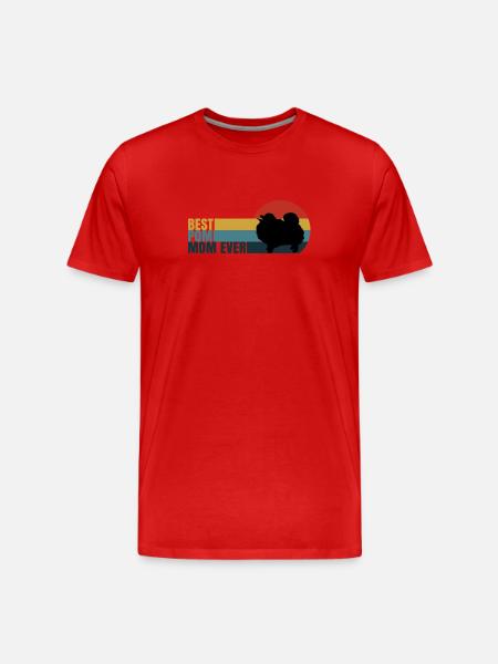Spitz Pomeranian Zwergspitz Hund - Männer Premium Bio T-Shirt - Rot