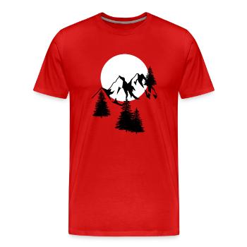 Nature lovers Mountains Alps Tyrol South Tyrol Alm - Men's Premium Organic T-Shirt - red - Front - Damien (186cm)