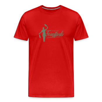 Spaß mit Feinstaub - Männer Premium Bio T-Shirt - Rot - Vorne - Damien (186cm)