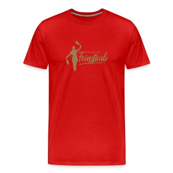 Spaß mit Feinstaub - Männer Premium Bio T-Shirt - Rot - Vorne - Damien (186cm)