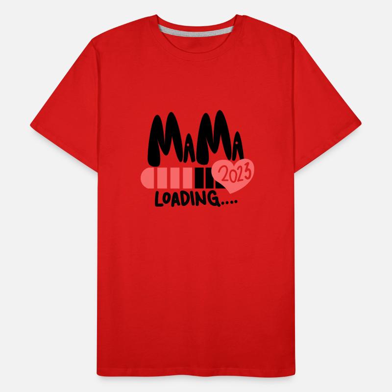 Mama 2023 loading - Werdende Mutter 2023 Männer Premium Bio T-Shirt