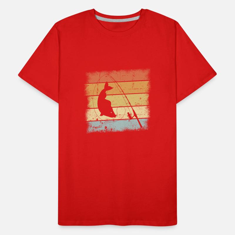 Conception rétro de pêche T-shirt bio Premium Homme