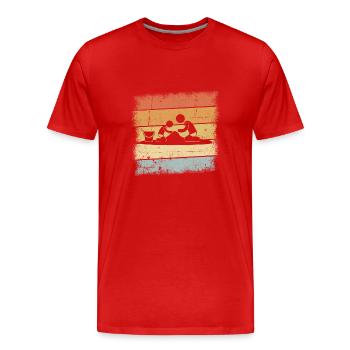 Château de sable - T-shirt bio Premium Homme - rouge - Devant - Damien (186cm)
